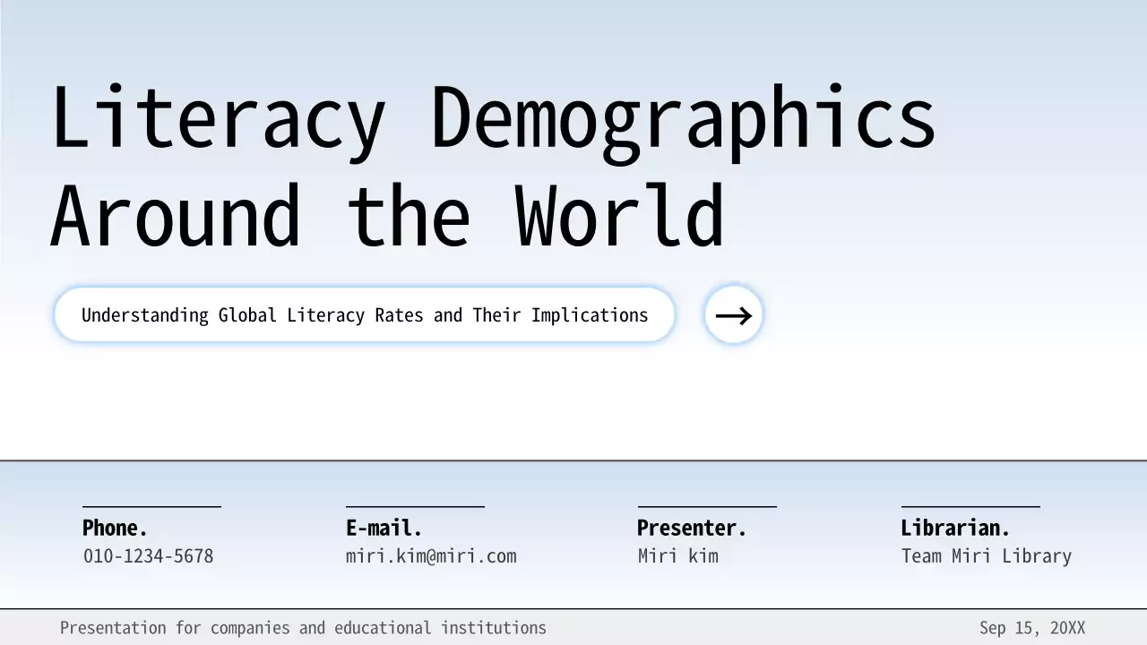 Blue Modern Literacy Guide Presentation