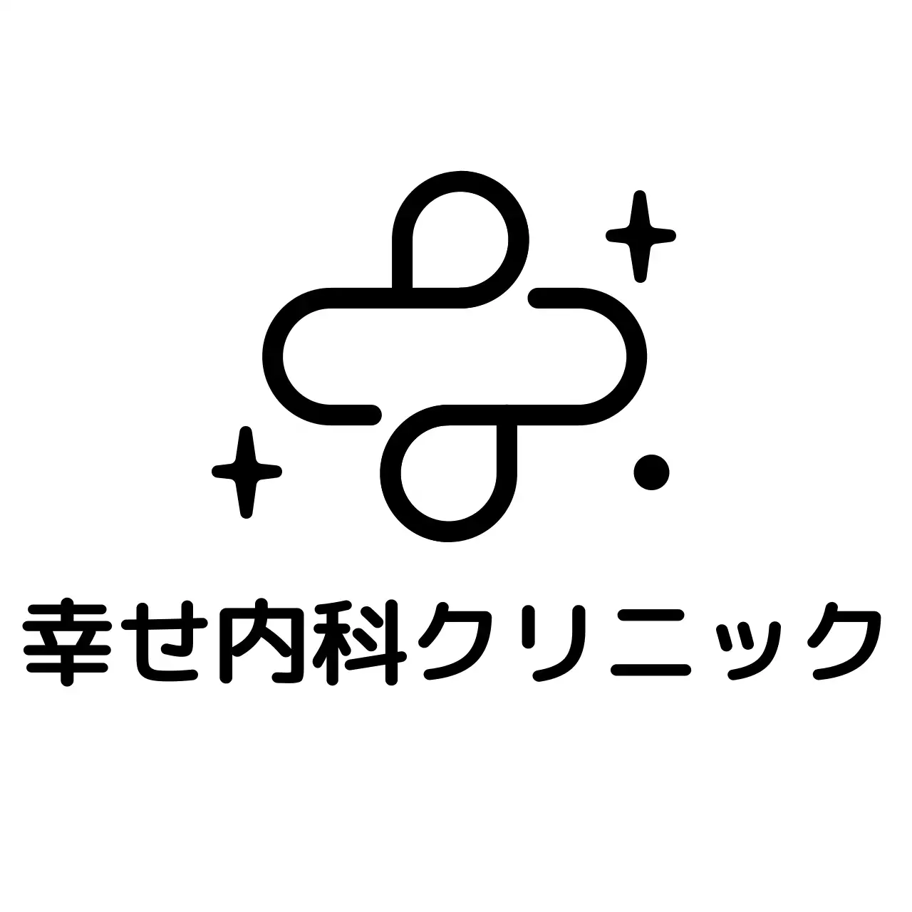 十字架のロゴを使ったシンプルな印象の内科病院のPR