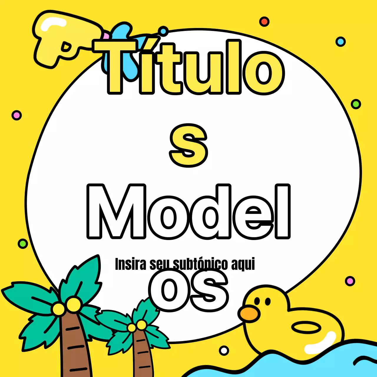 Um bonito anúncio para um evento de verão em amarelo e azul claro