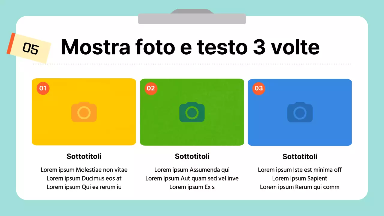 Una guida semplice e carina in azzurro e bianco