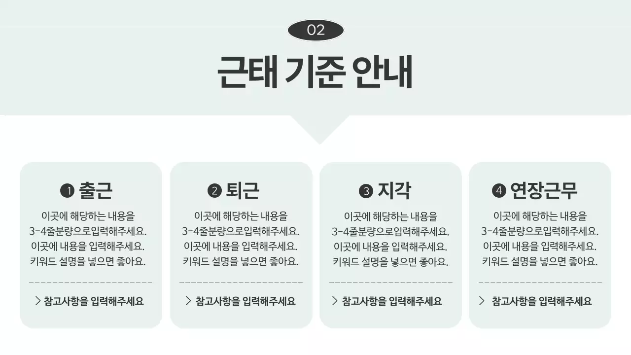 흰색과 민트의 심플한 매장 운영 매뉴얼북 교육자료