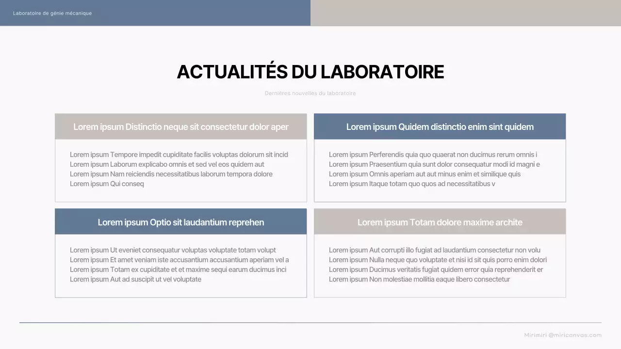 Une simple introduction bleue et beige aux laboratoires d'études supérieures