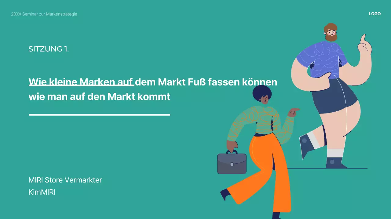 Eine moderne, grün-weiße Präsentation einer Fallstudie zur gemeinsamen Nutzung von Marken