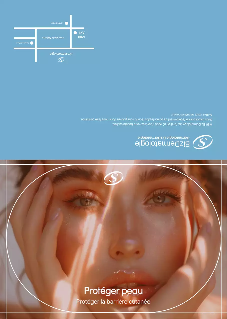 Promouvoir des soins sophistiqués en bleu et beige