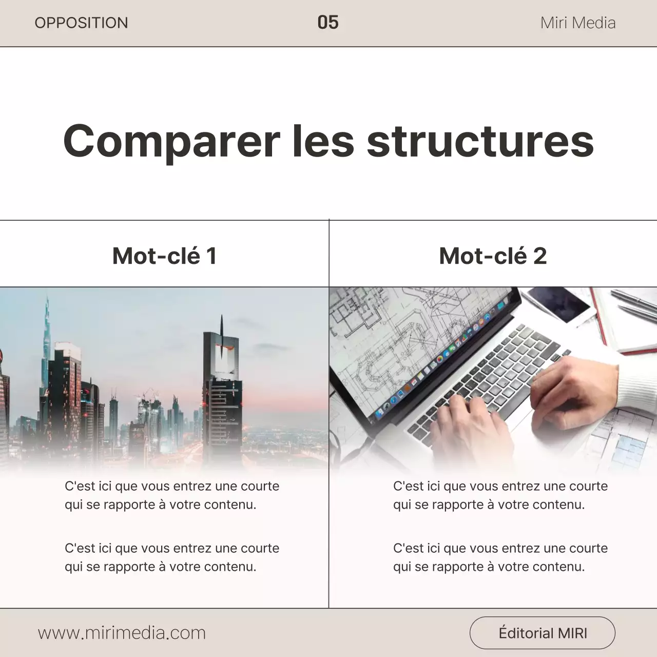 Une lettre d'information commerciale simple en brun et blanc