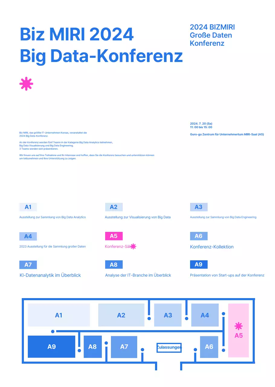 Ein Leitfaden für trendige Unternehmenskonferenzen in Blau und Grau