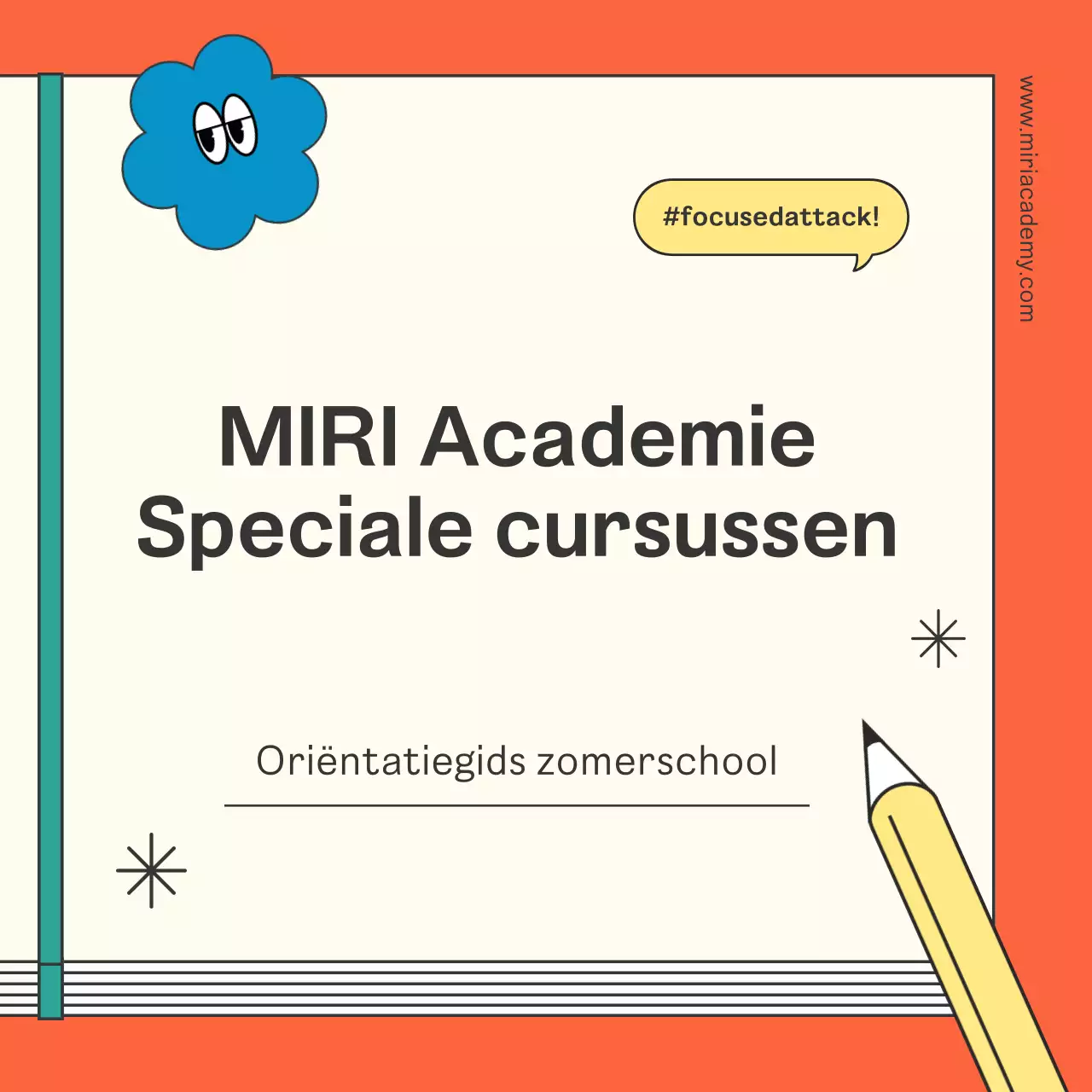 Een kitscherig oranje schoolcollege promoten