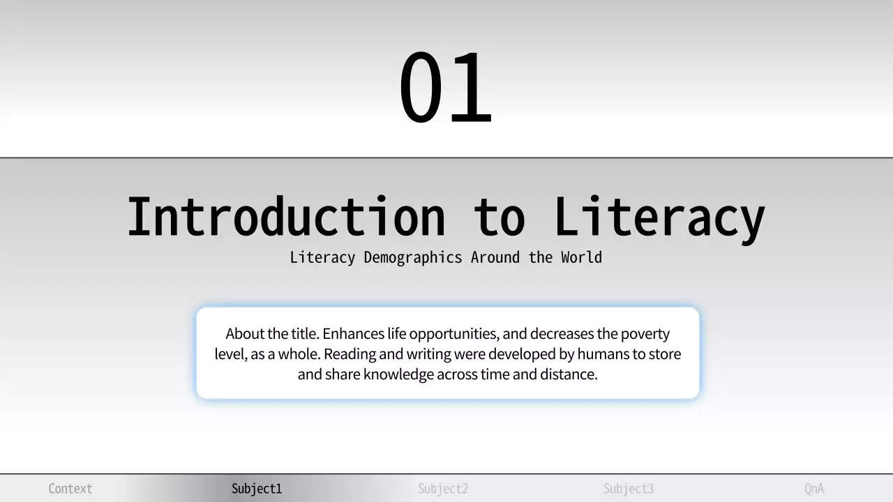 Grey Professional Literacy Presentation