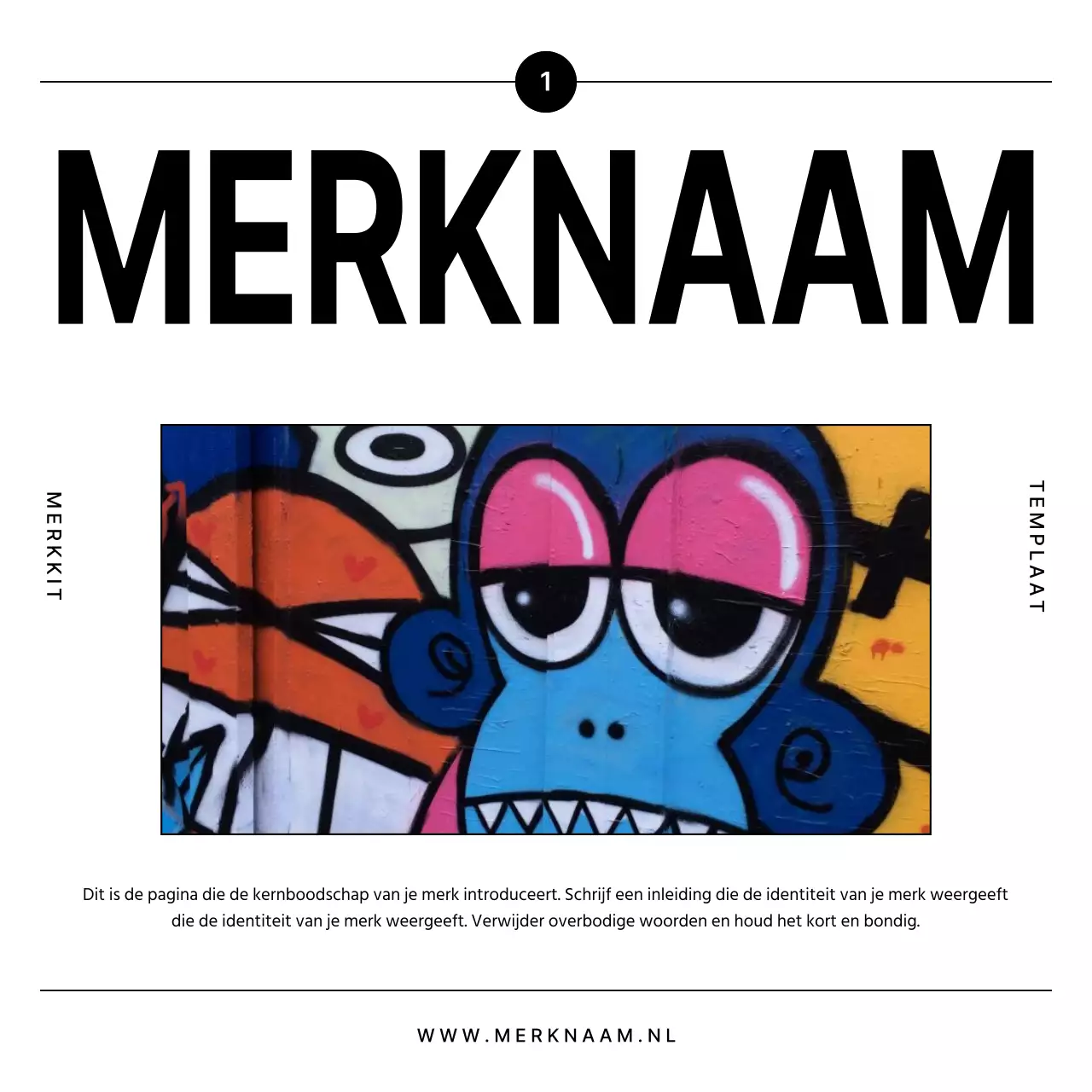 Promoot een modern merk in zwart en blauw