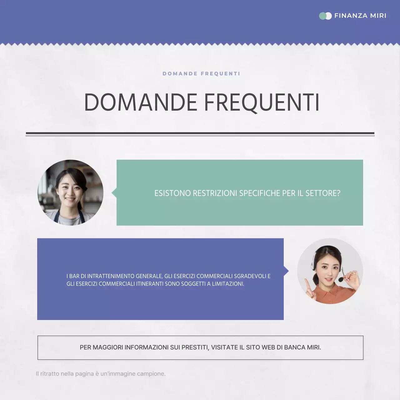 Sui prestiti semplici a tasso agevolato in blu e menta