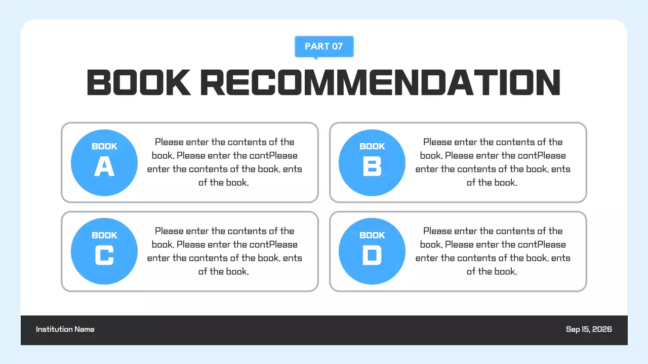 블루 모던 스토리텔링 코스 프레젠테이션