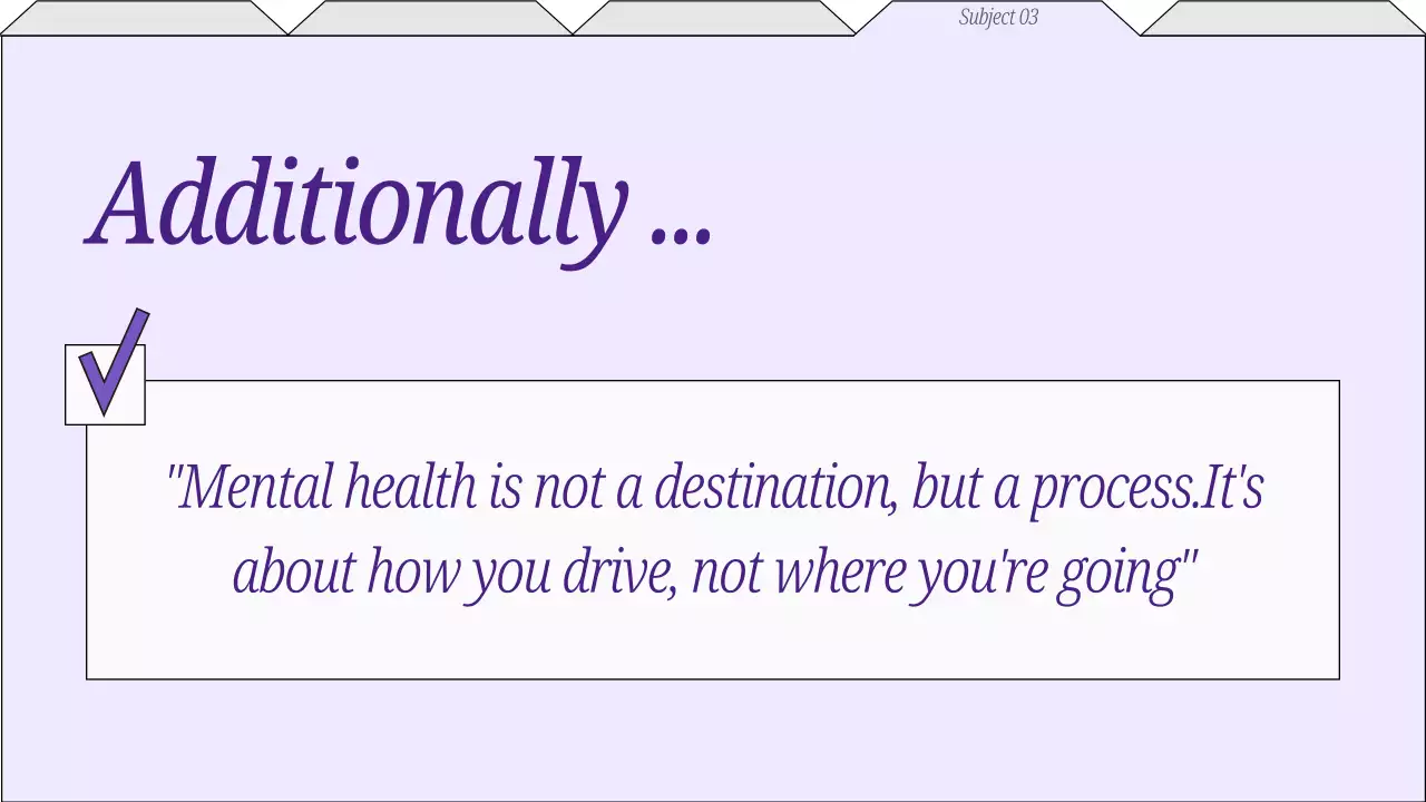 Purple Minimal Mental Health Report Presentation