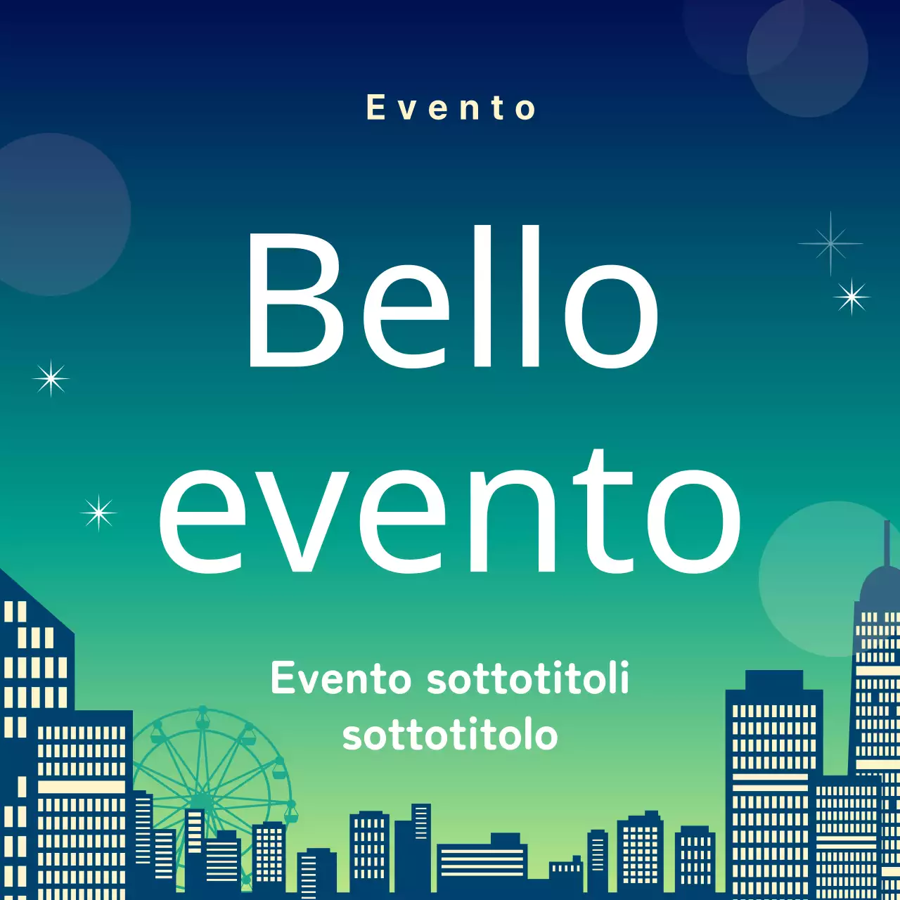 Annuncio in miniatura per una serata estiva di tendenza in viola e rosa