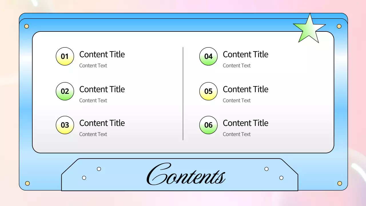 블루 레트로 가이드 프리젠테이션