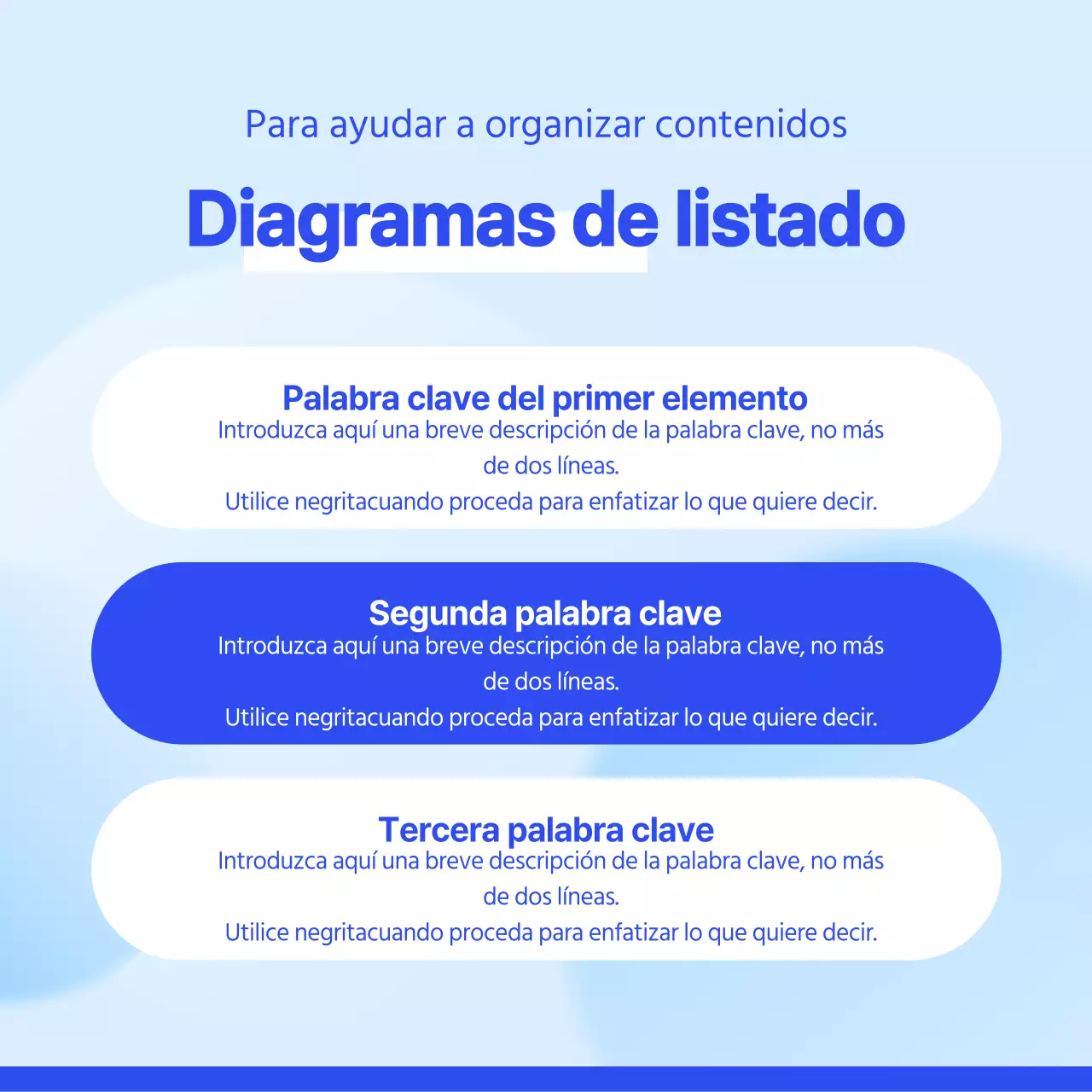 Un sencillo boletín empresarial en azul y blanco