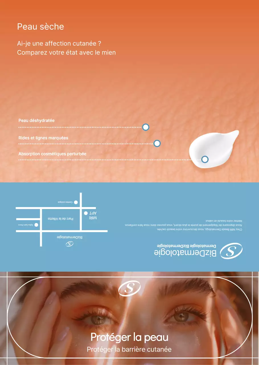 Promouvoir des soins sophistiqués en bleu et beige