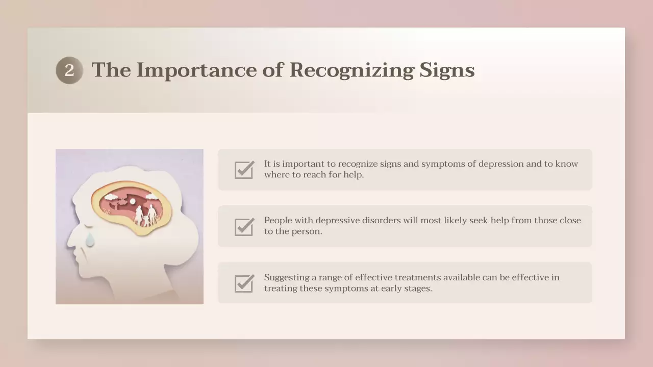 Beige Minimal Mental Health Guide Presentation