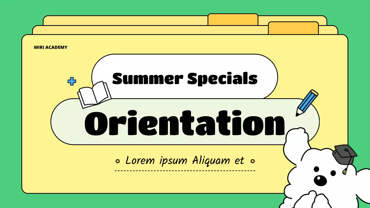 그린 심플 오리엔테이션 가이드 프레젠테이션