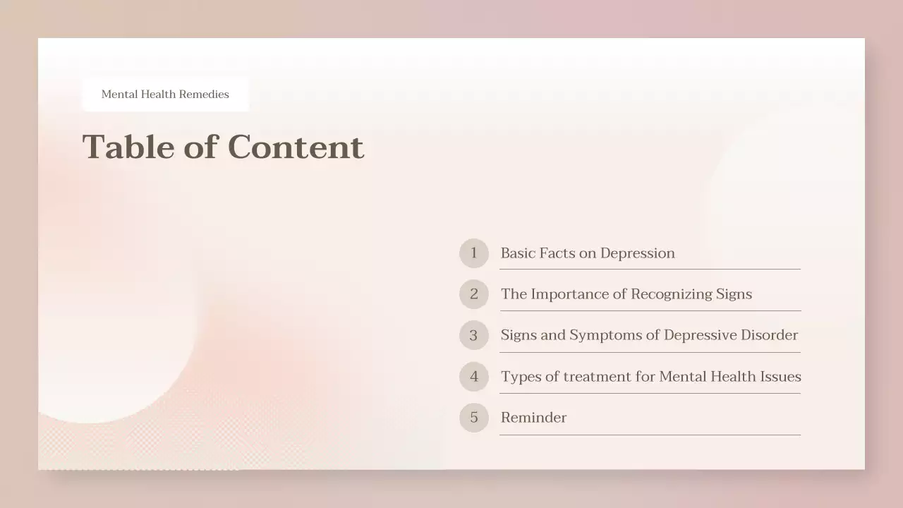 Beige Minimal Mental Health Guide Presentation