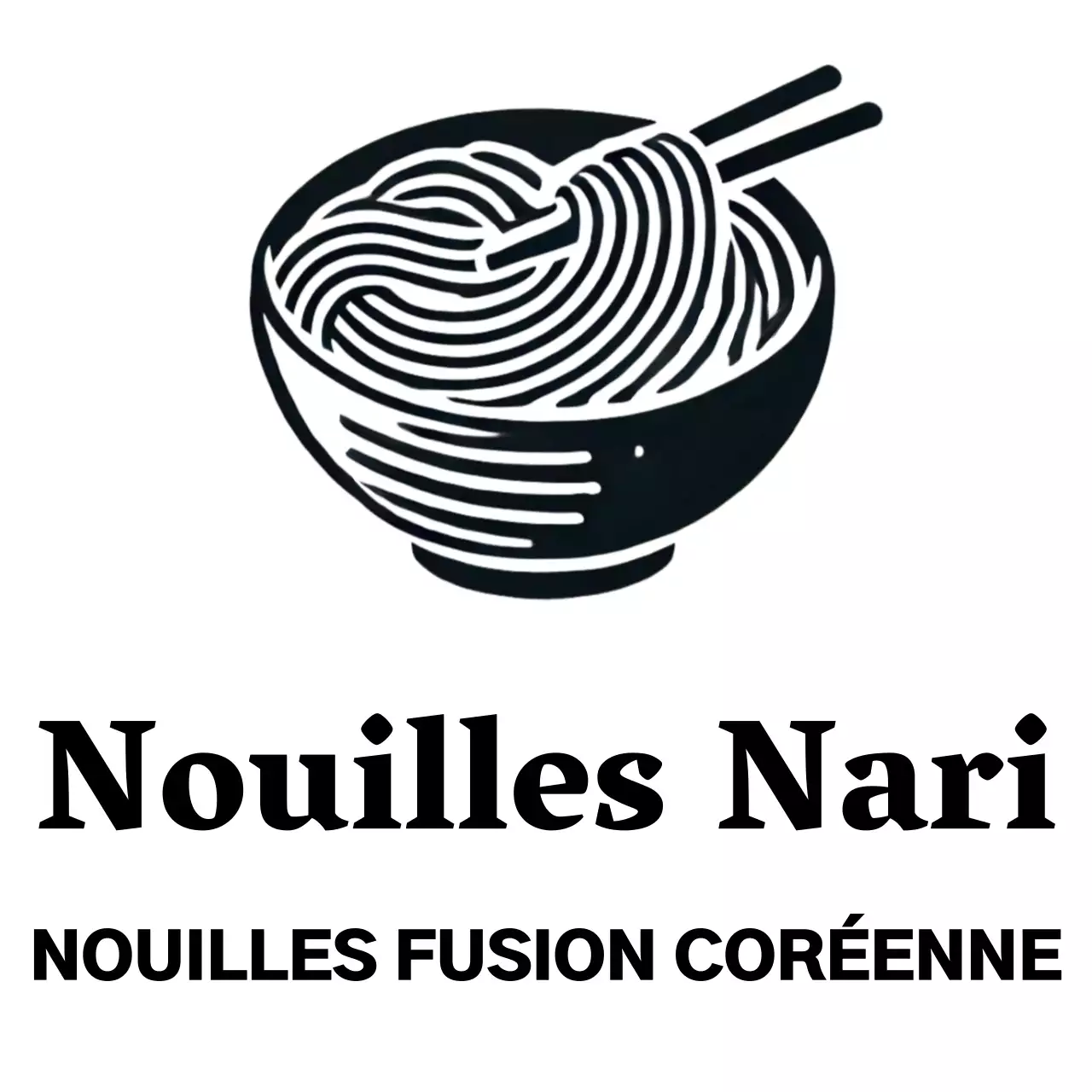 Logo du restaurant coréen Noodles avec illustration