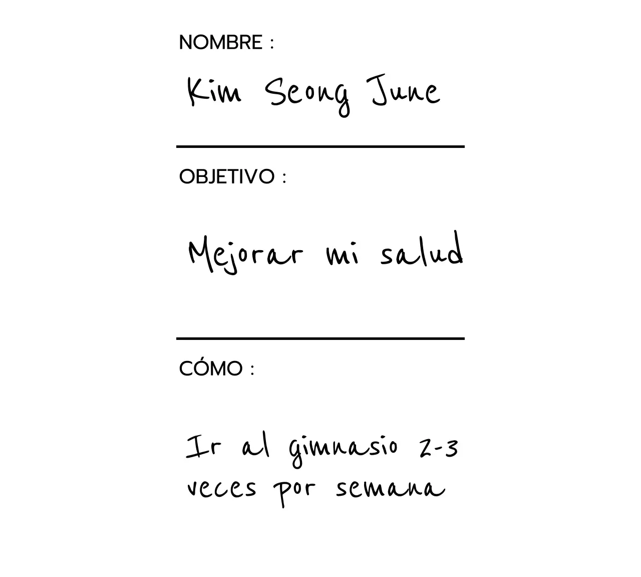 Un plan de mejora de la salud con un diseño limpio