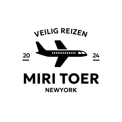 Travel promotioneel logo met een vliegtuig