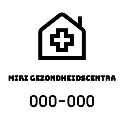Gezondheidscentrum-logo in de vorm van een schop