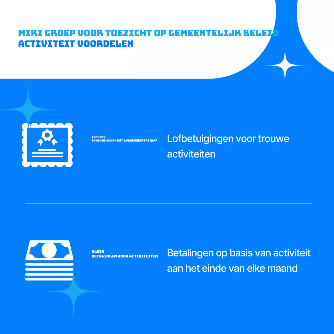 Monitoren van het eenvoudige beleid van Blue Bevorderen van de werving van burgers