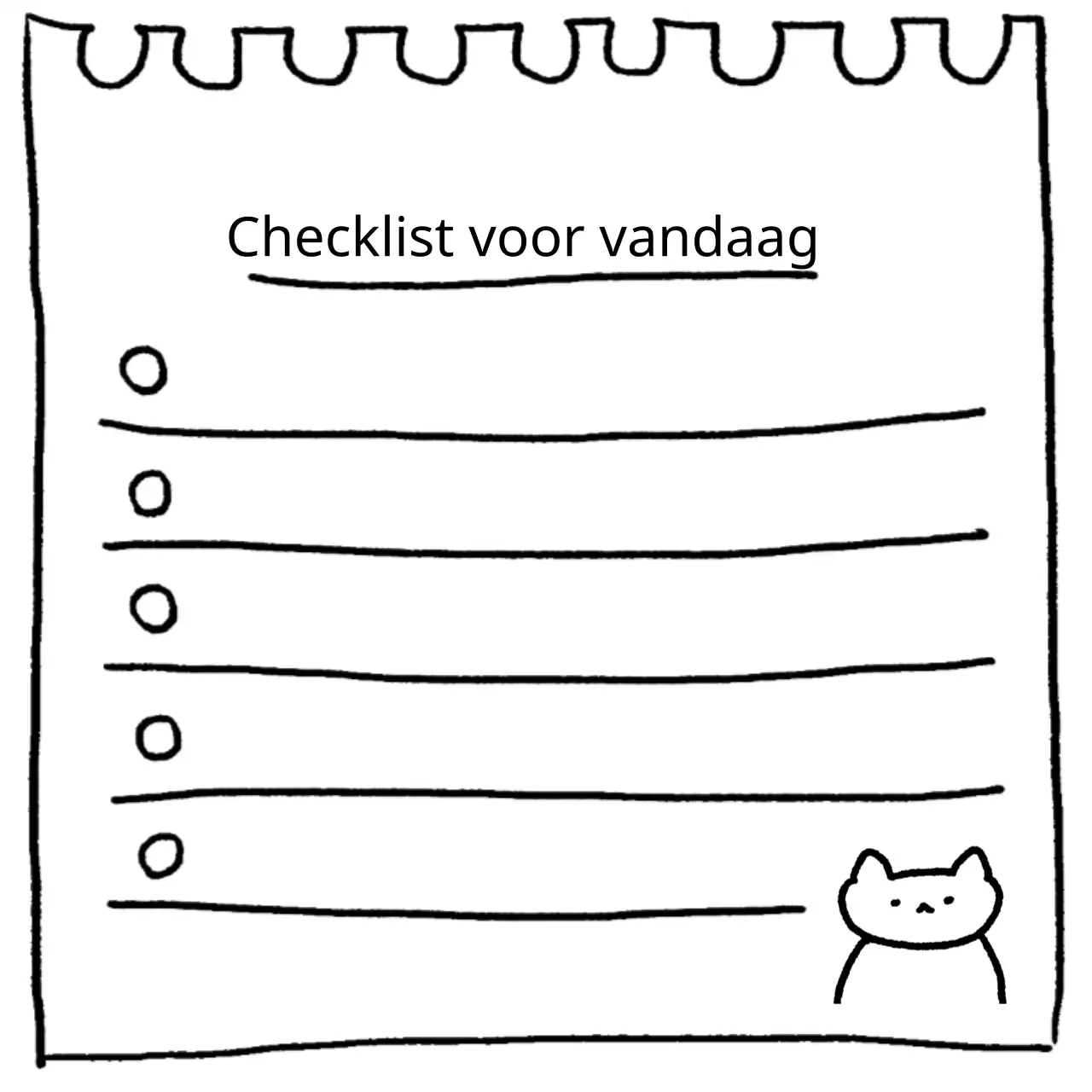 Leuke checklist voor vandaag
