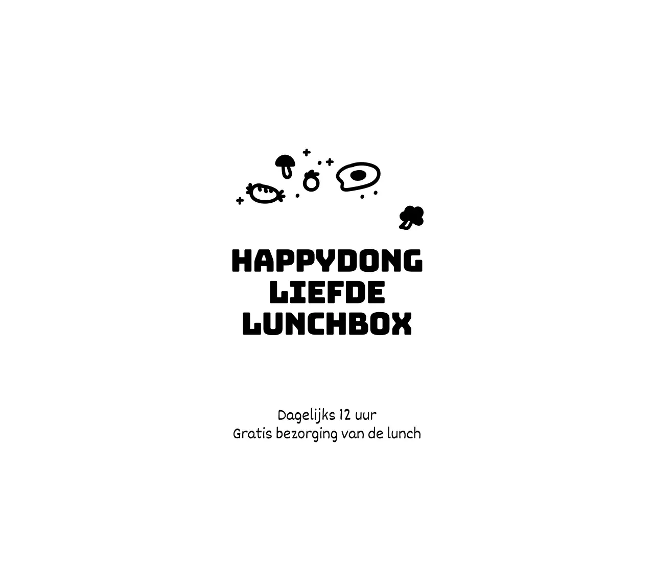 Vrijwilliger om lunchpakketten te delen met voedselillustraties