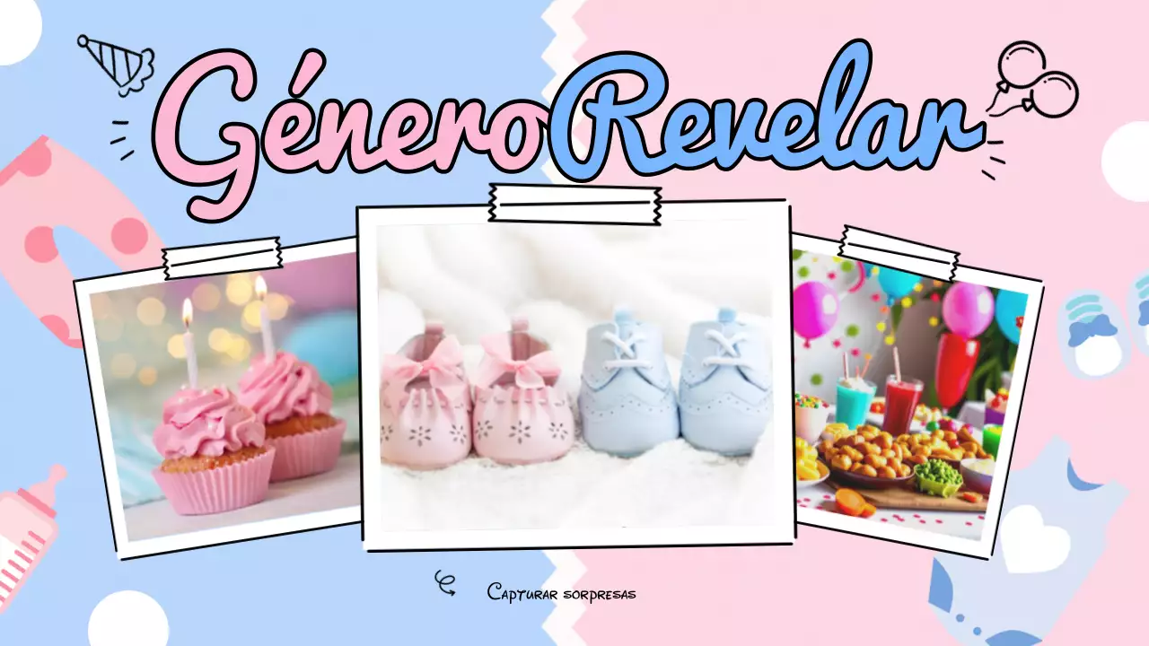 Una bonita fiesta de revelación de sexo en azul claro y rosa MainTitle