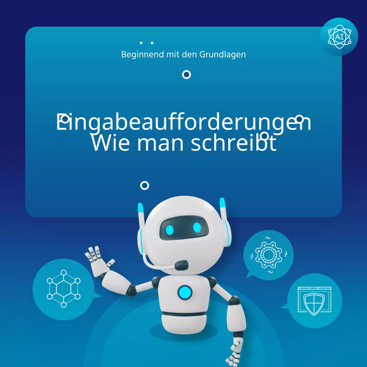 Förderung von blauen und neonfarbenen KI-Eingabeaufforderungen mit Cyber-Feeling