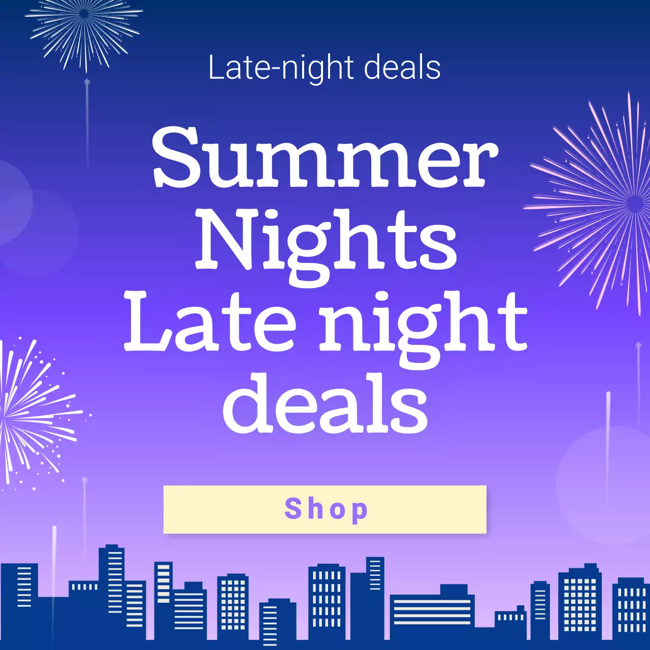 Purple Modern Summer Promotion Instagram Carousel