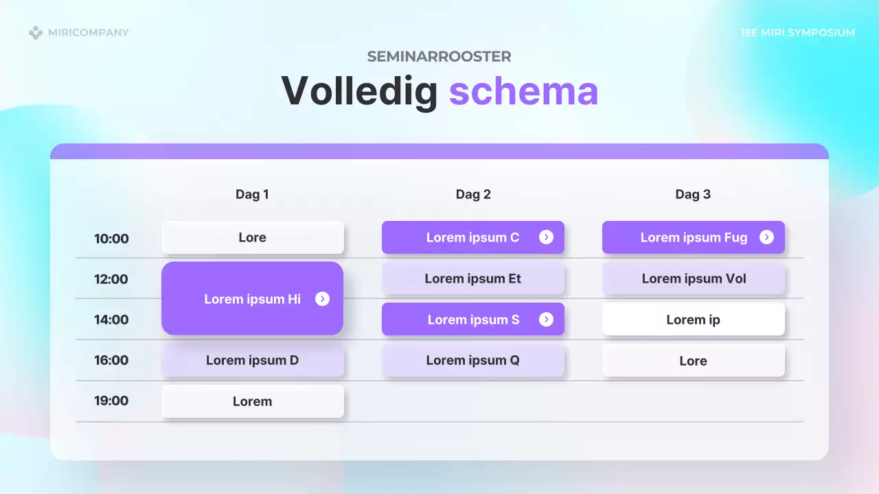 On-trend speakerpresentaties in lichtblauw en roze