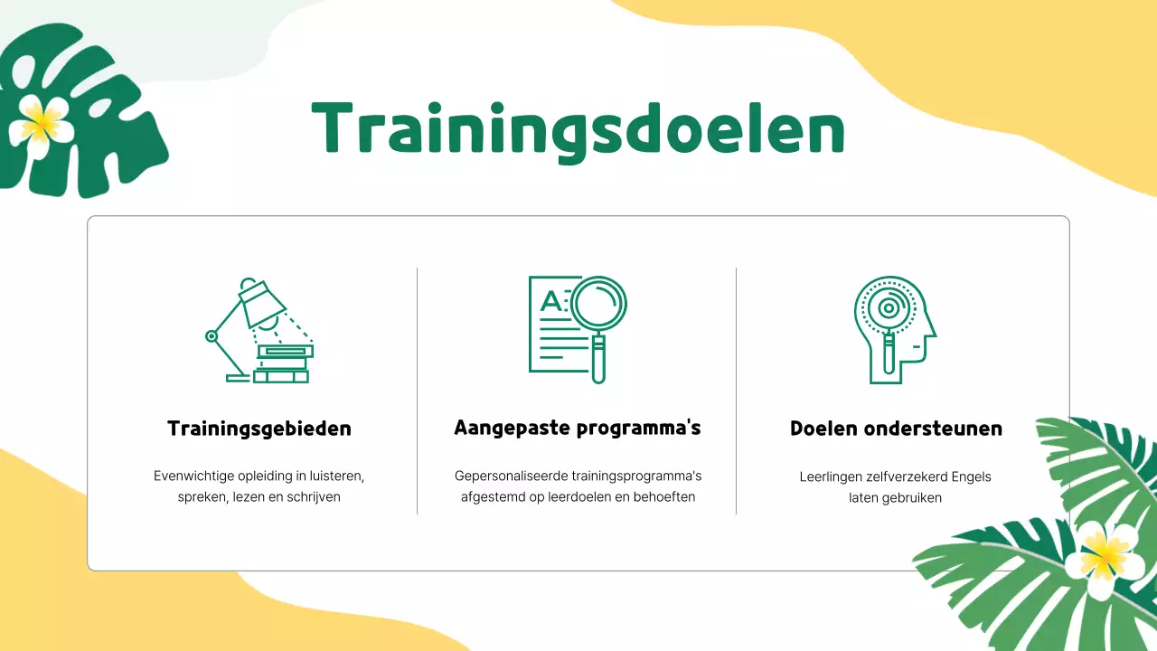 De gele en groene schoolvakantiespecials promoten