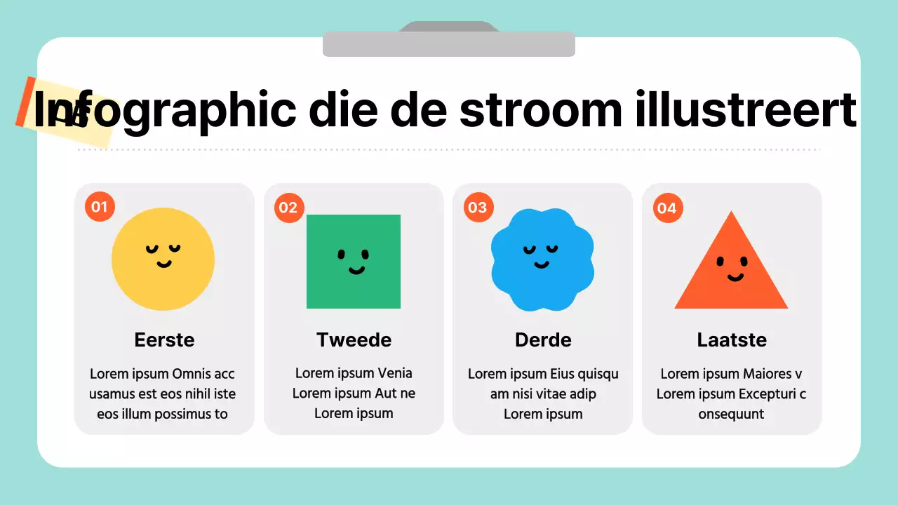 Een eenvoudige leuke gids in lichtblauw en wit