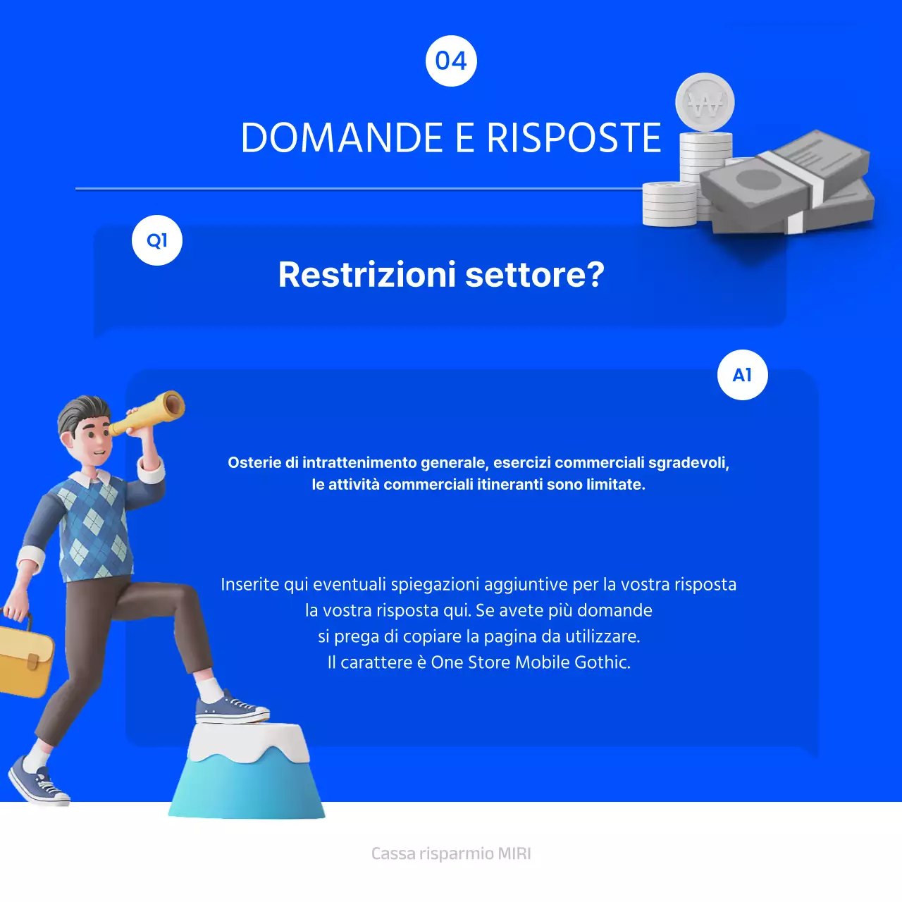 Sui prestiti a basso tasso di interesse con tonalità di blu e bianco