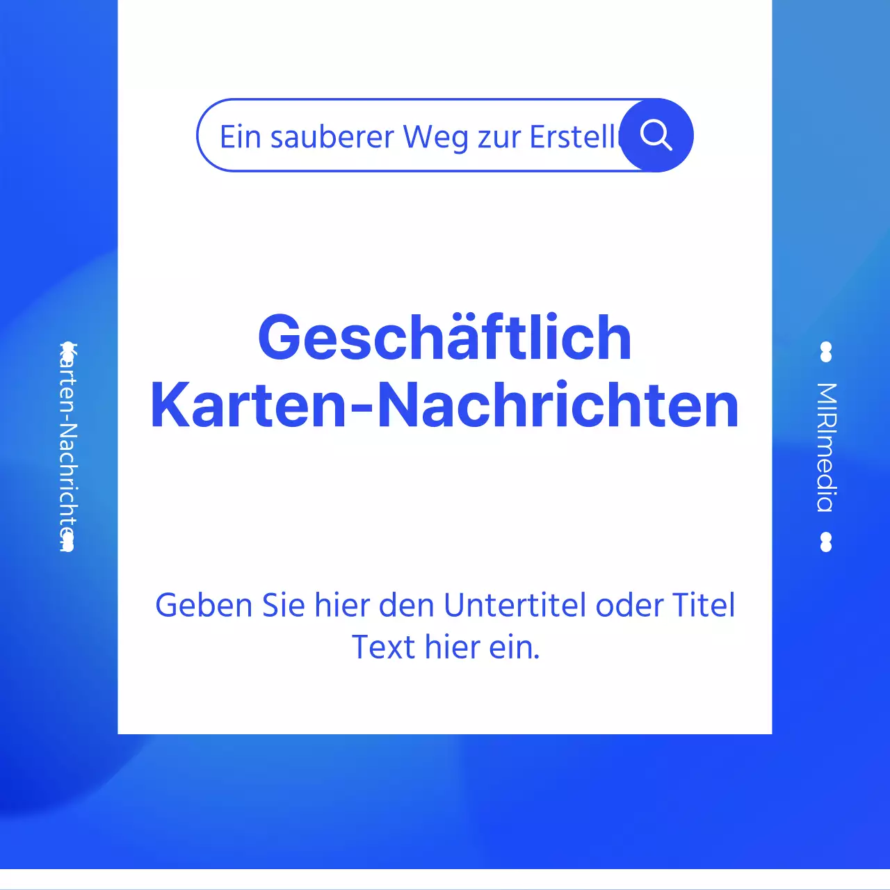 Ein einfacher Business-Newsletter in Blau und Weiß