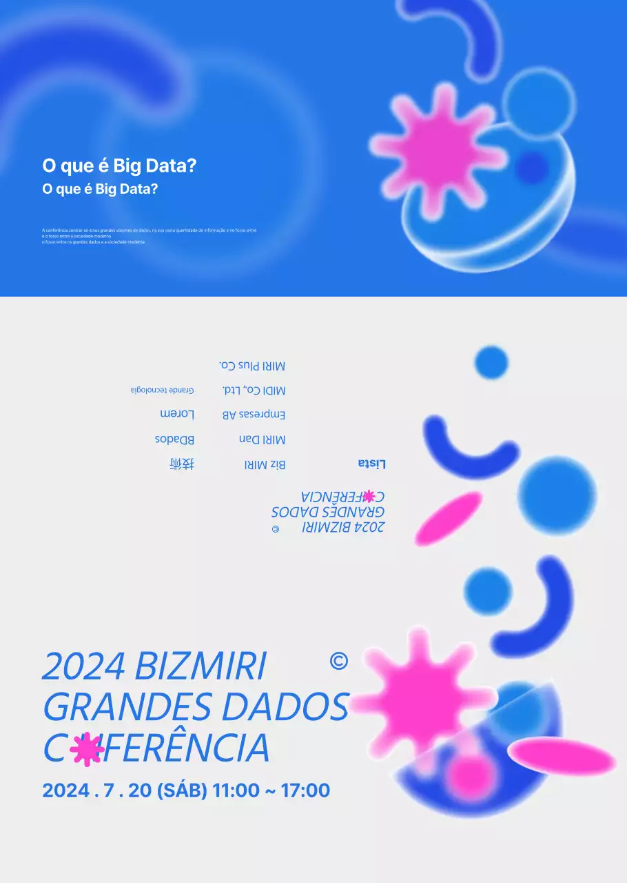 Um guia para conferências empresariais modernas em azul e cinzento
