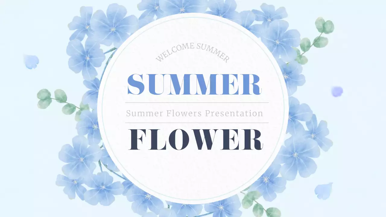 Blue Elegant Summer Presentation