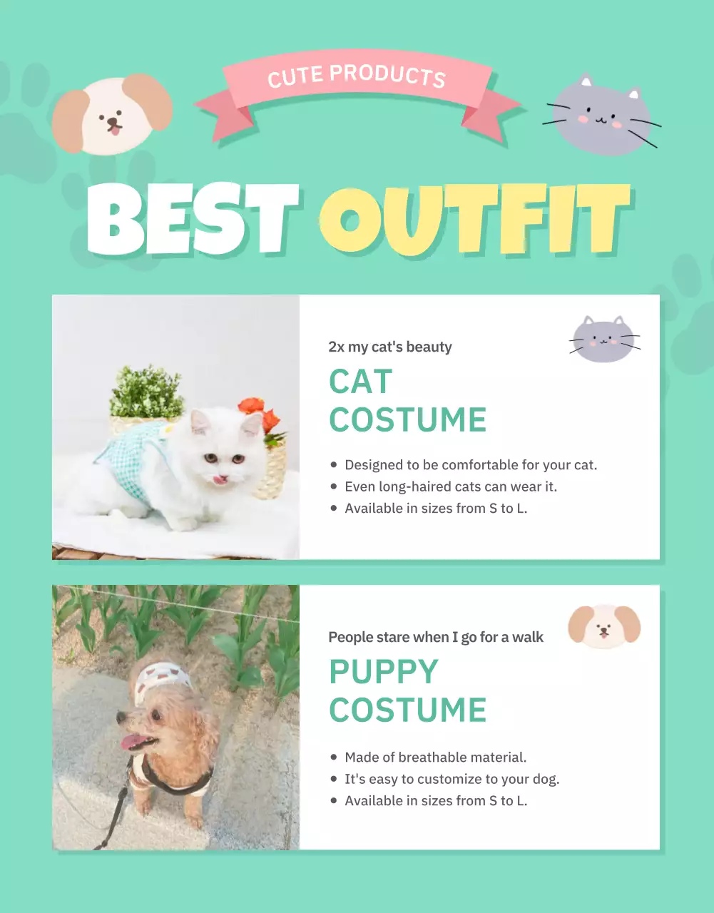 Pink Trendy Pet Promotion Poster
