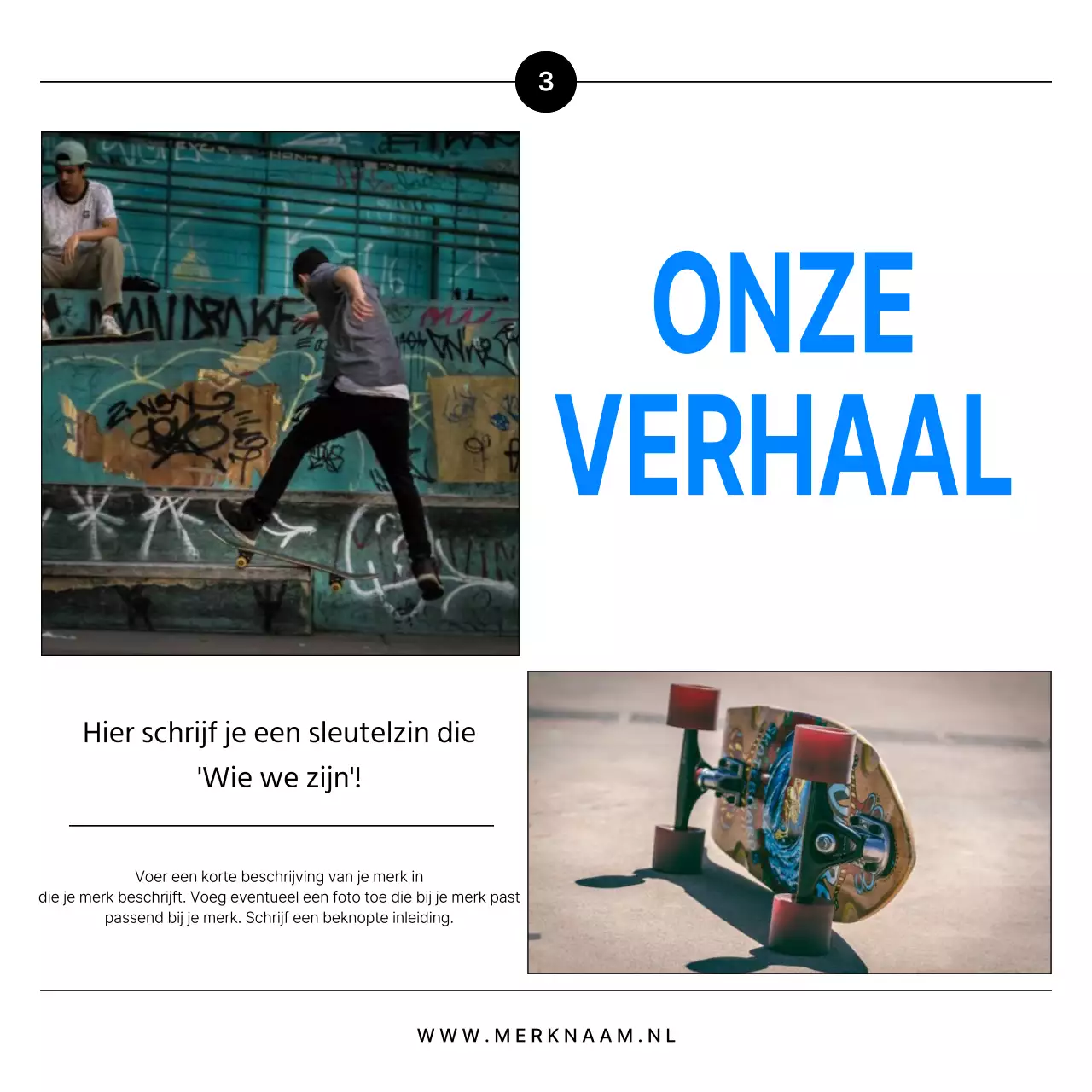 Promoot een modern merk in zwart en blauw