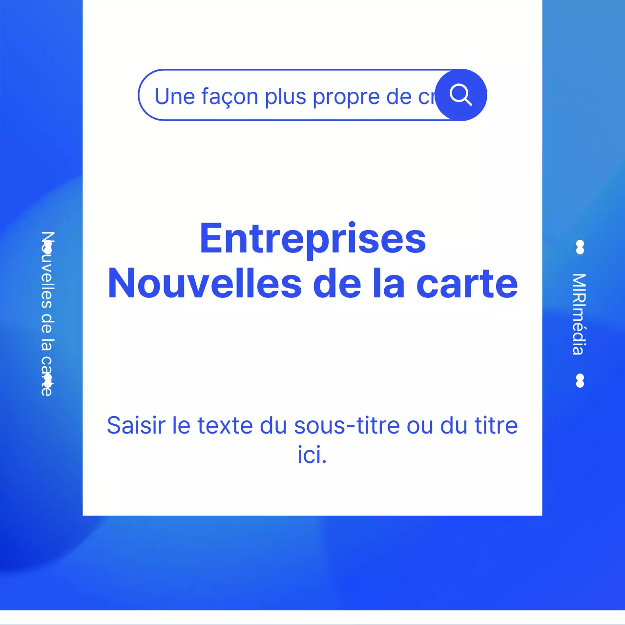 Une lettre d'information commerciale simple en bleu et blanc