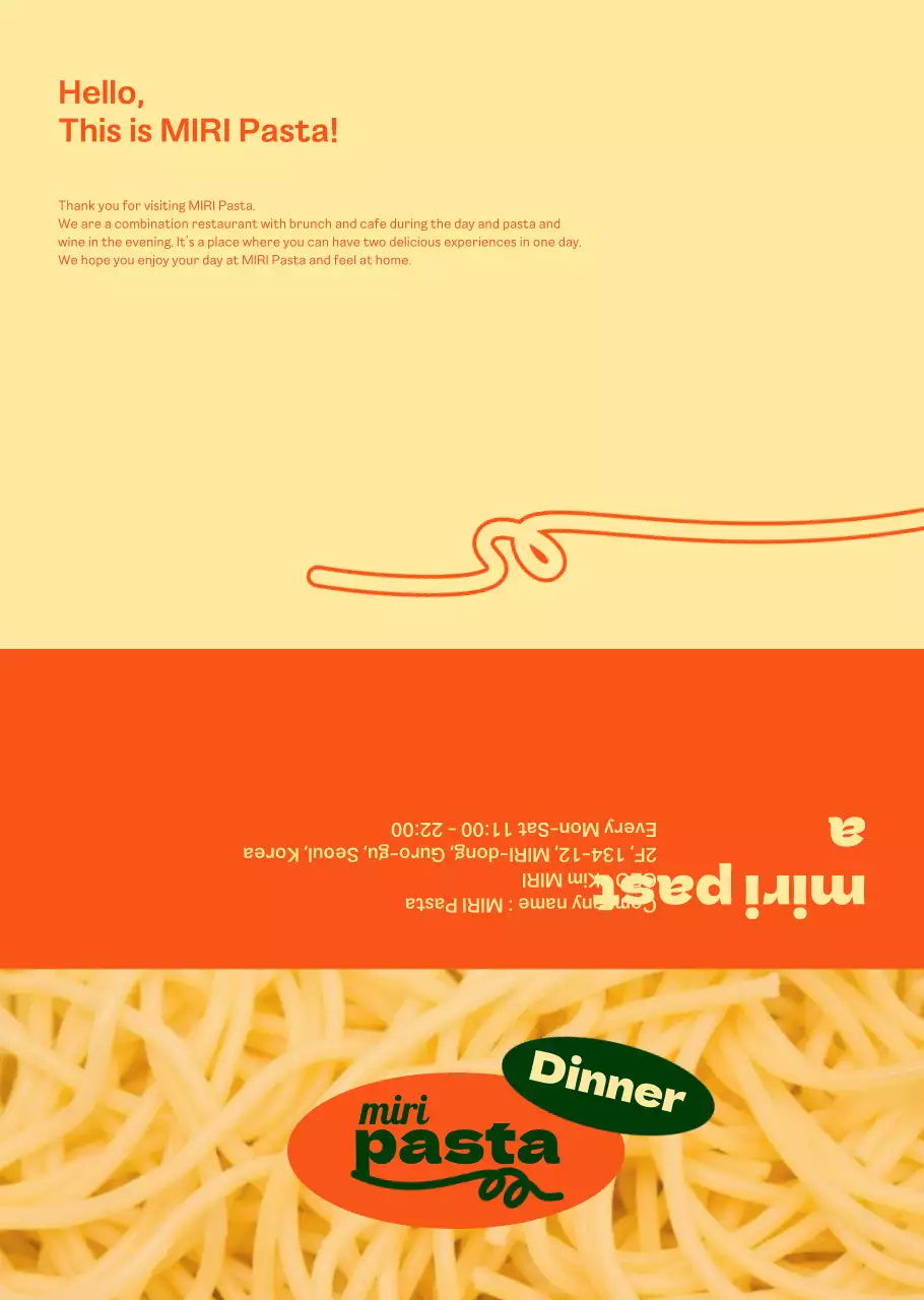 Tentang menu pasta yang apik dengan warna oranye dan gading