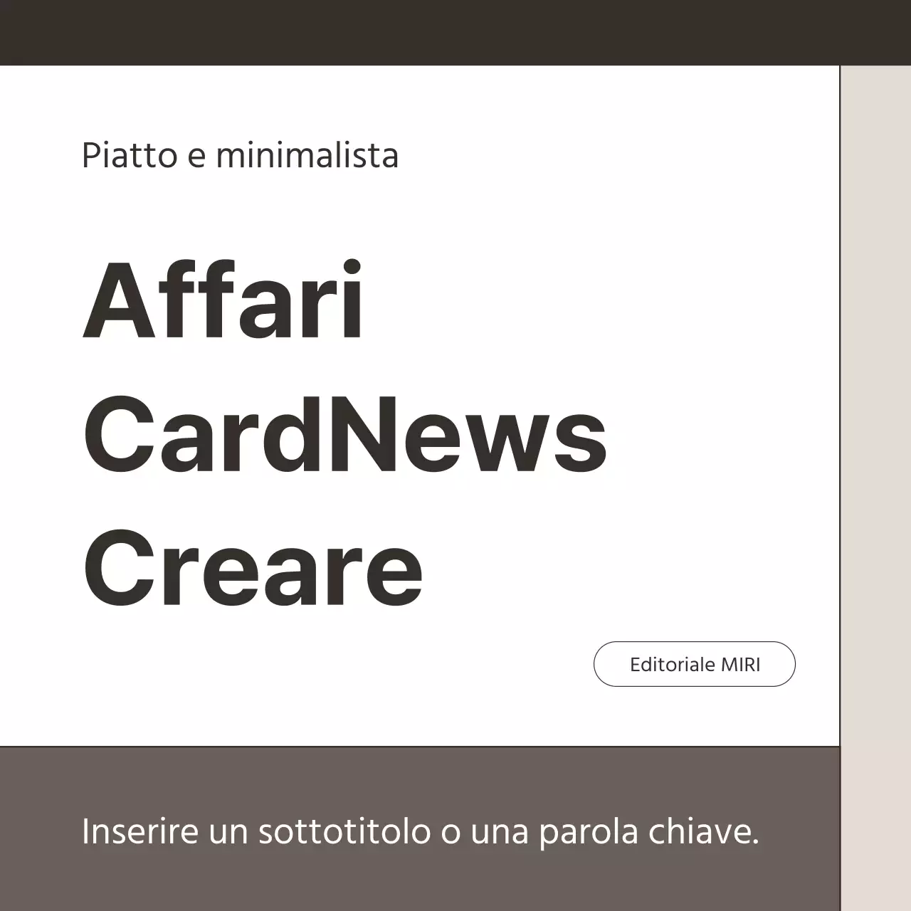 Una semplice newsletter aziendale in marrone e bianco