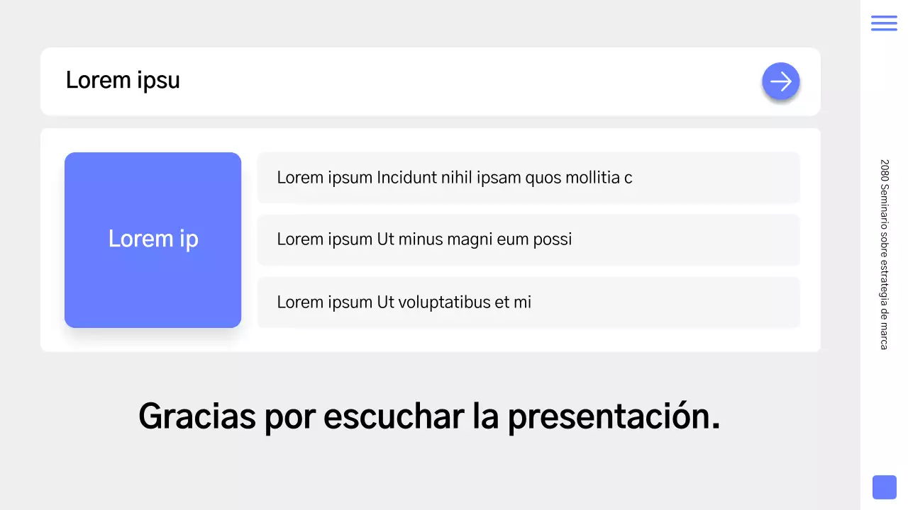 Una sencilla estrategia de marca en azul y gris