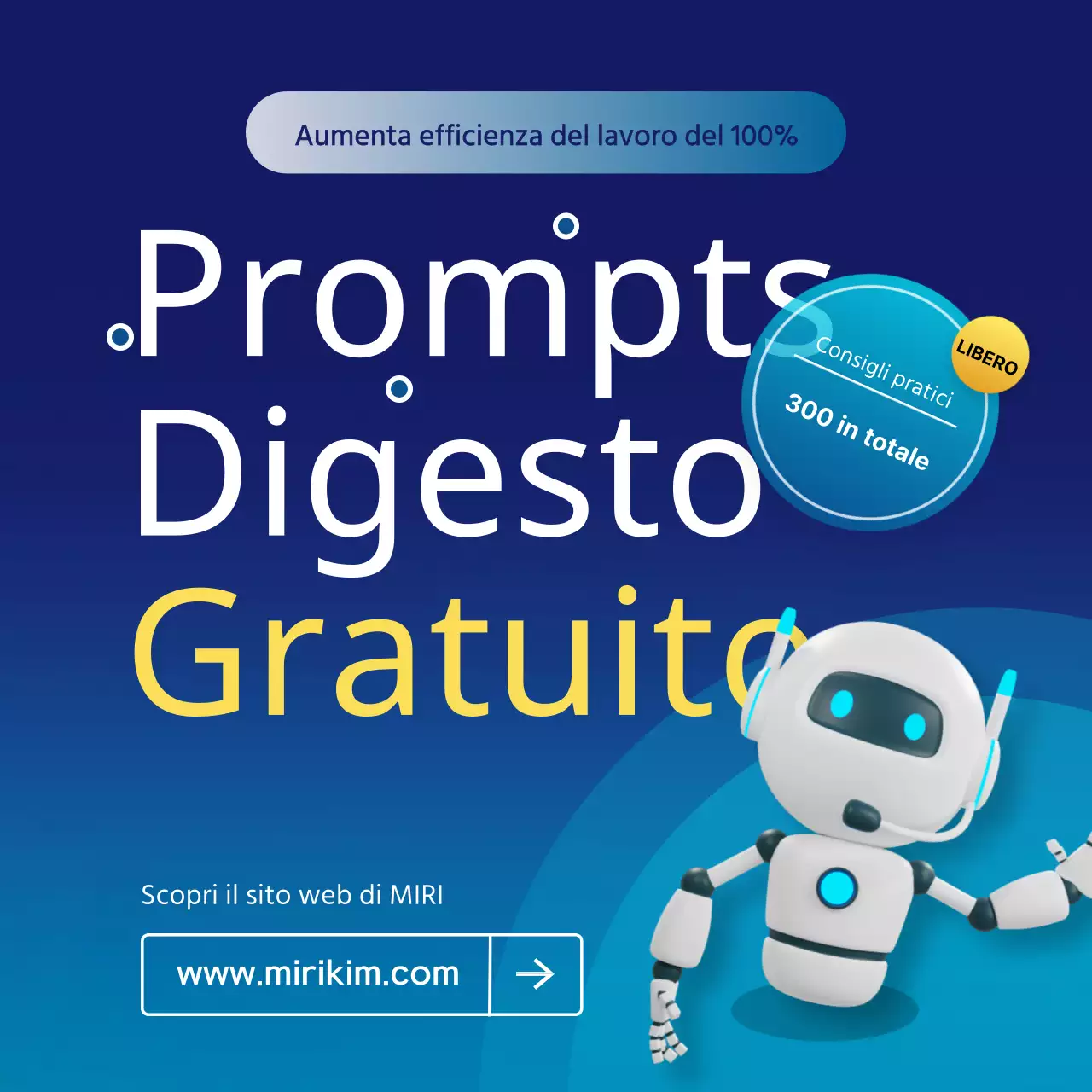 Promuovete i prompt dell'intelligenza artificiale blu e al neon, dal sapore cibernetico.