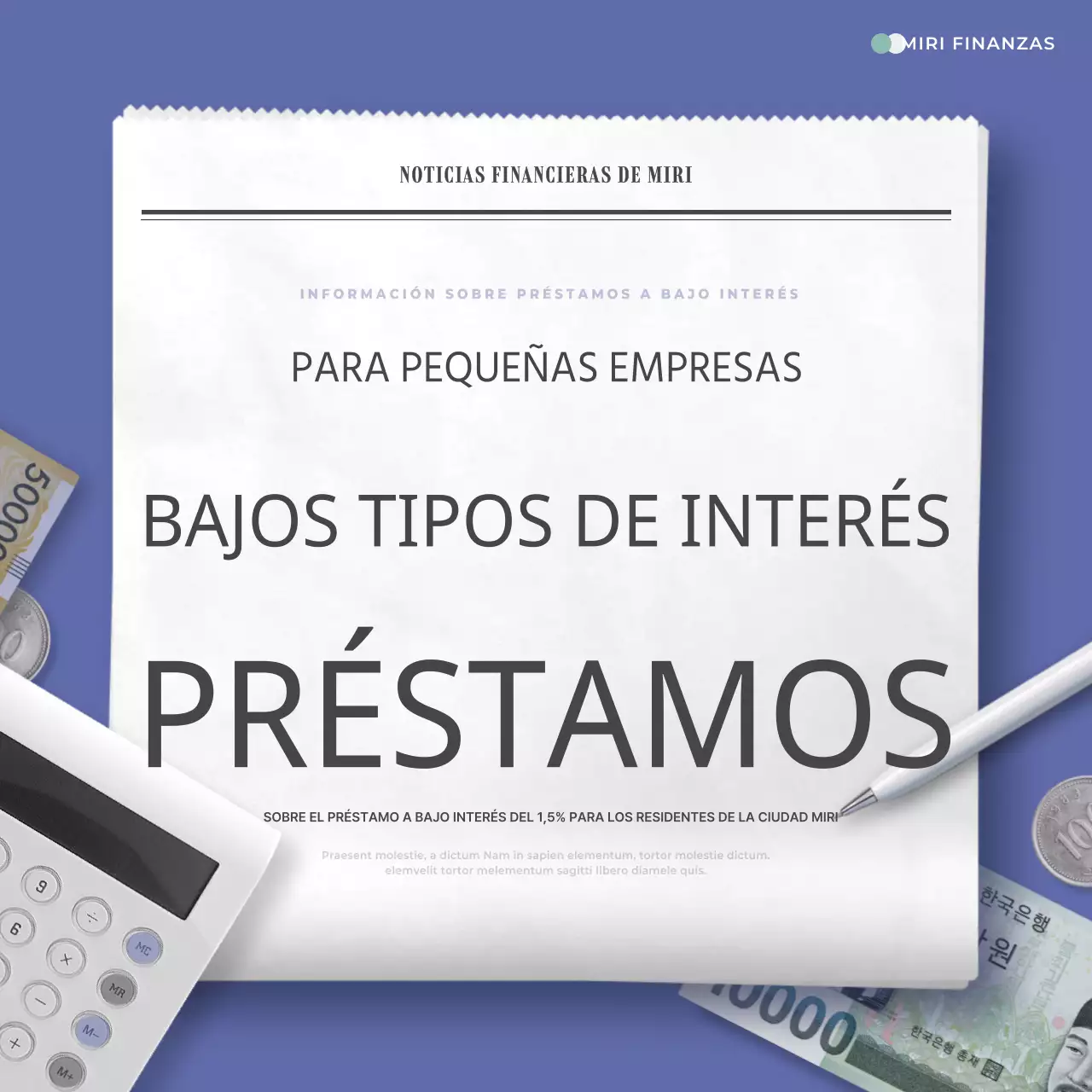 Sobre los préstamos sencillos a bajo interés en azul y menta