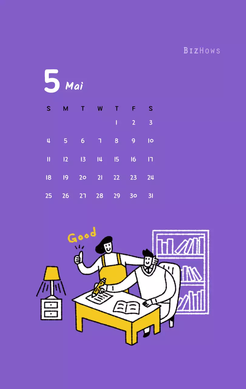 Calendrier du Nouvel An avec de jolies illustrations