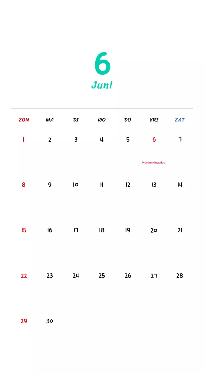 Nieuwjaarskalender met schattige illustraties